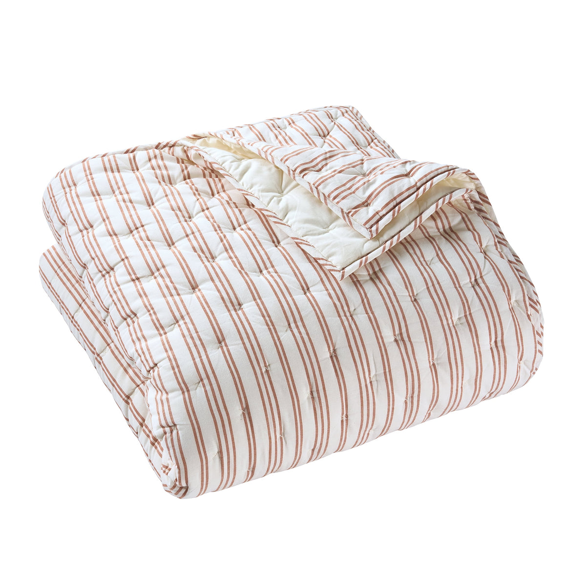 AVERO™ Copper Yarn Dyed Stripe Chambray Quilt, Full/Queen - AVERO™
