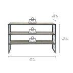 AVERO™ (3 pack) Decorative Gunmetal Grey Wood and Metal Shoe Rack - AVERO™