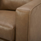 AVERO™ Steele Swivel Accent Chair, Camel Faux Leather - AVERO™