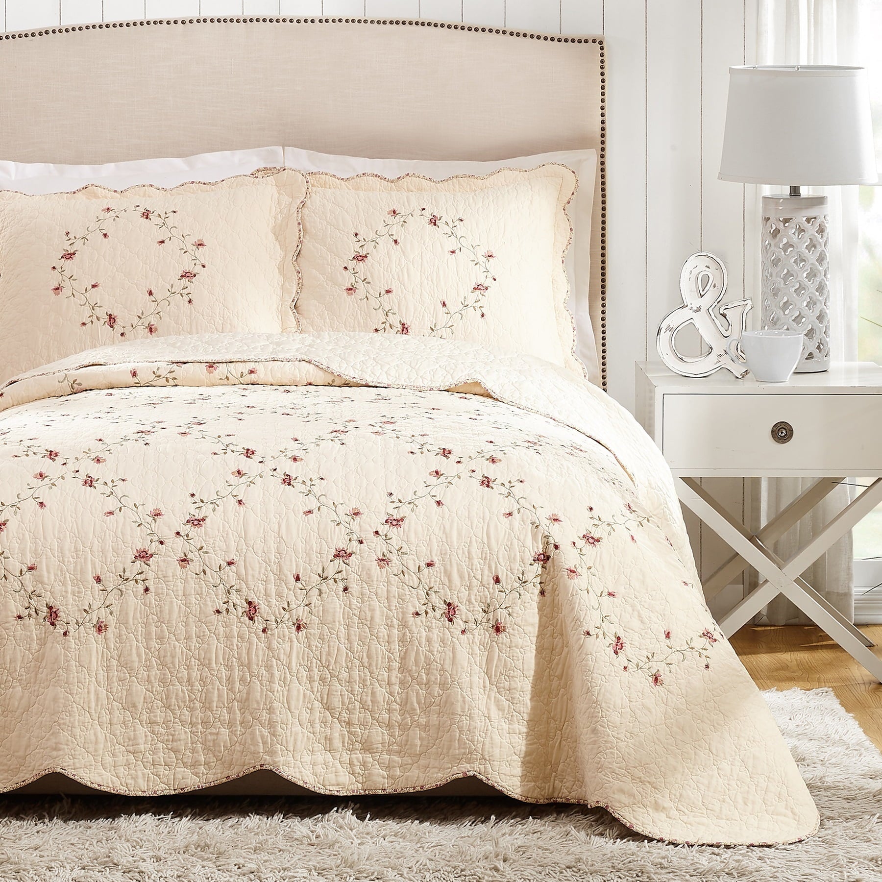 AVERO™ Hannalore Cotton Quilt, Burgundy, Full/Queen, All Ages - AVERO™