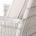 AVERO™ Paige 1 Piece Wicker Outdoor Loveseat with Cushions, White - AVERO™