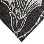 AVERO™ 7' x 10' Black & White Floral Outdoor Rug - AVERO™