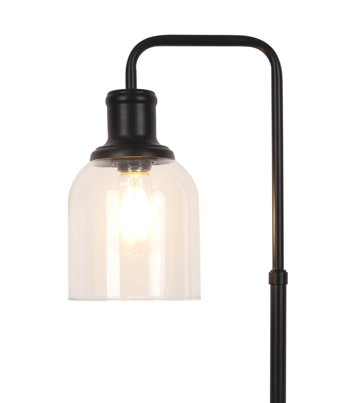 AVERO™ Bronze Table Lamp with Clear Glass Shade and USB/USB-C Ports - AVERO™