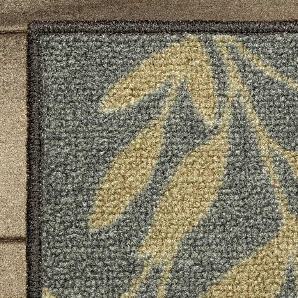 AVERO™ (2 pack) Traditional Leaf Block Gray Print Indoor Area Rug, 7' x 10' - AVERO™