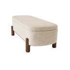 AVERO™ Adlin Storage Bench, Cream Boucle - AVERO™