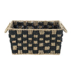 AVERO™ Large Rectangle Checkered Seagrass Storage Basket with Handles, 2 Pack - AVERO™