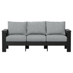 AVERO™ Ezra Outdoor Sofa, Black Frame with Gray Cushions - AVERO™