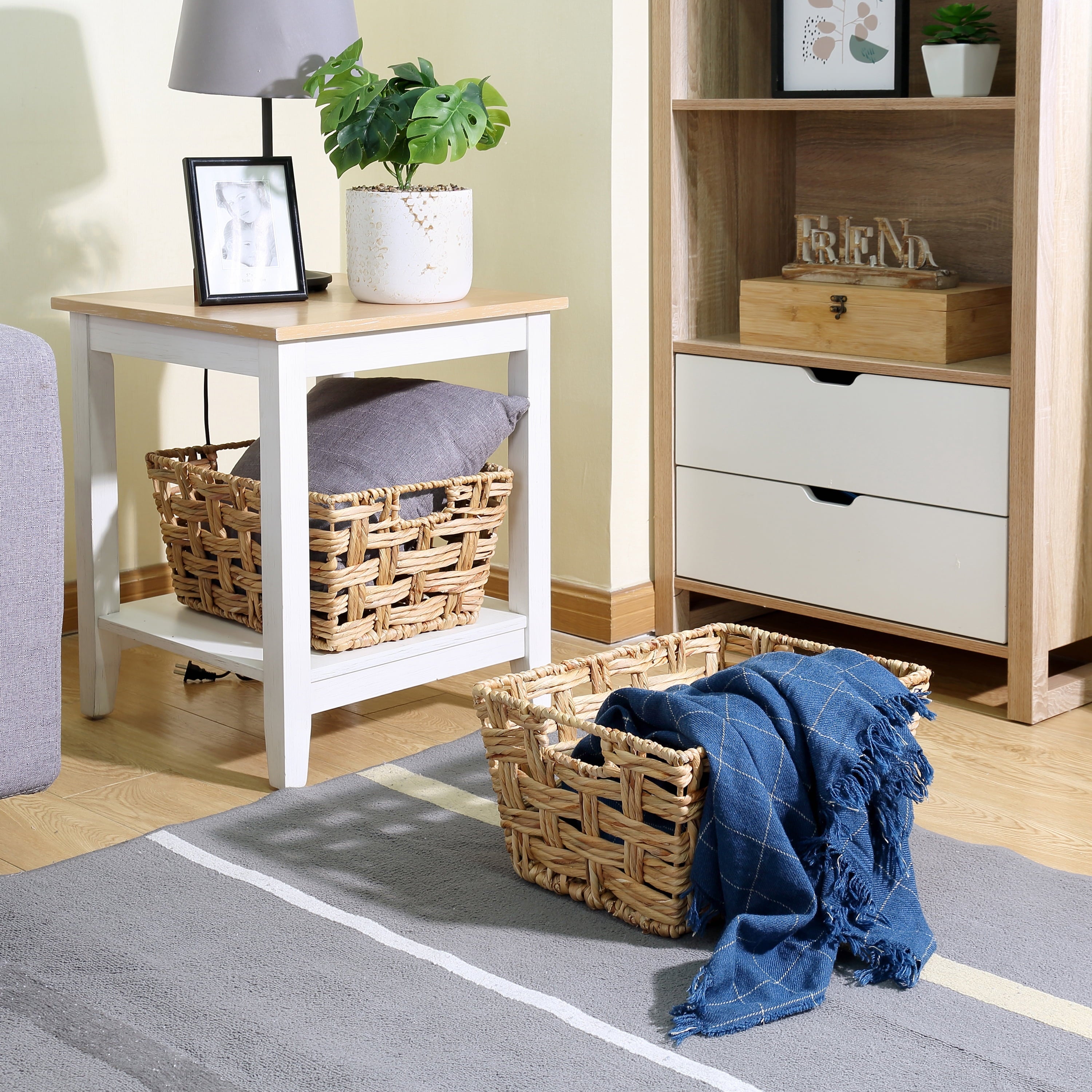AVERO™ Medium Hyacinth Twist Storage Basket with Handles, 2 Pack - AVERO™