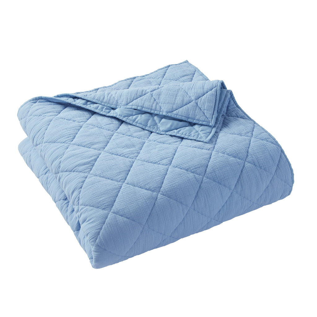 AVERO™ Diamond Gauze Quilt, Blue, Full/Queen, All Ages - AVERO™