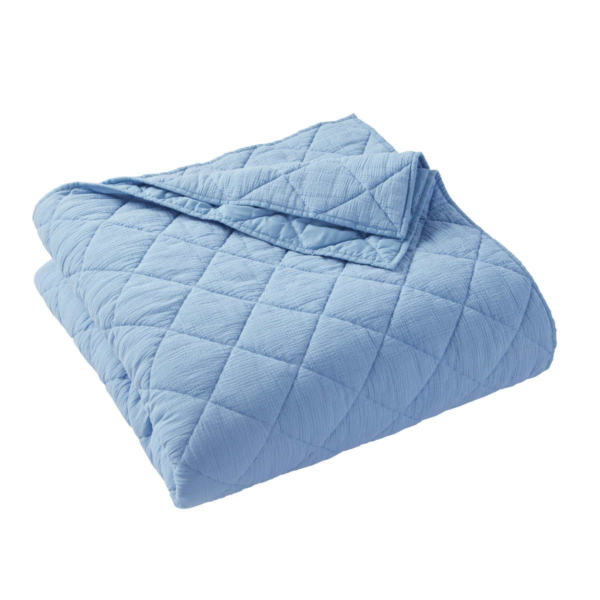 AVERO™ Diamond Gauze Quilt, Blue, Full/Queen, All Ages - AVERO™
