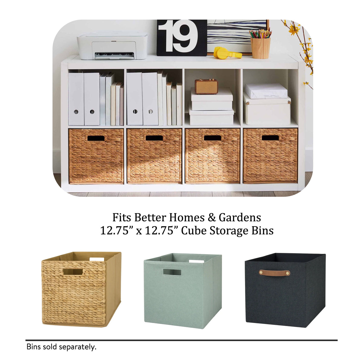AVERO™ 8 Cube Storage Organizer, Textured White - AVERO™