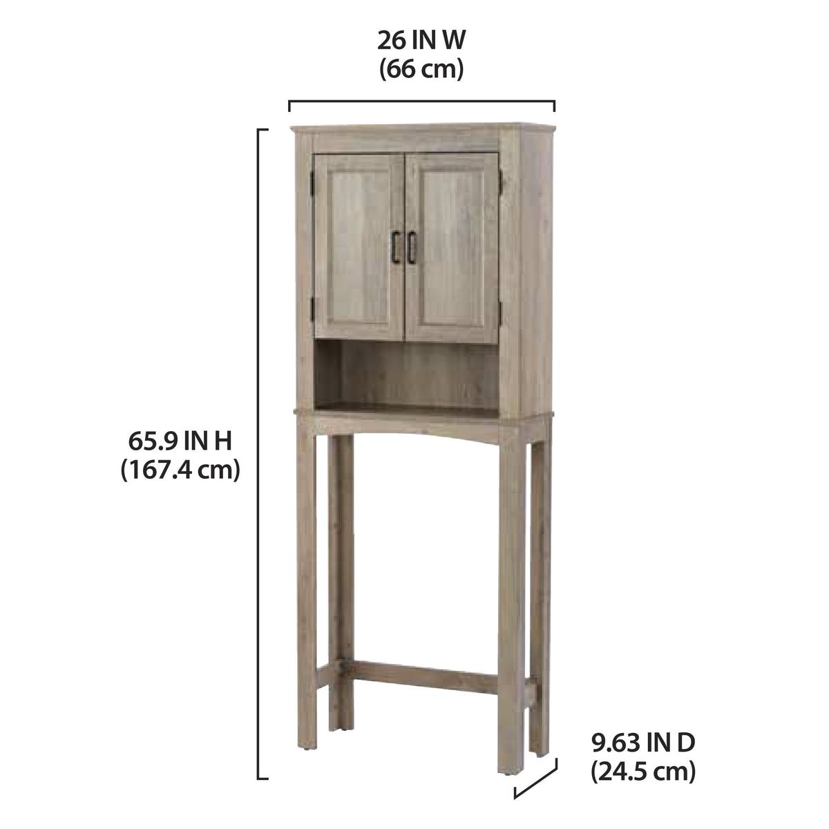AVERO™ Over the Toilet Bathroom Storage Cabinet, Rustic Gray - AVERO™