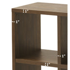 AVERO™ 8-Cube Organizer with Metal Base, Vintage Walnut - AVERO™