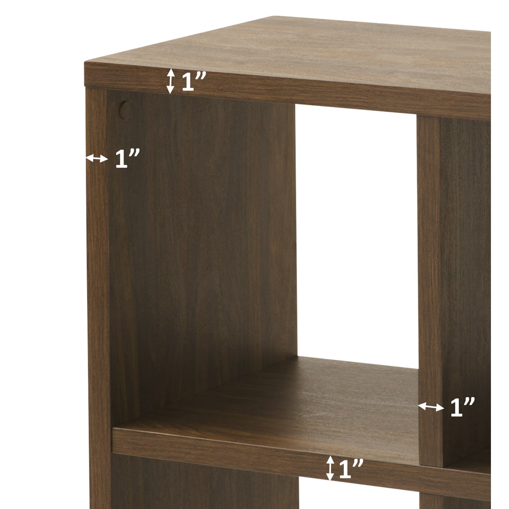 AVERO™ 8-Cube Organizer with Metal Base, Vintage Walnut - AVERO™