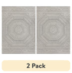AVERO™ (2 pack) 7 x 10 Gray Medallion Outdoor Rug - AVERO™