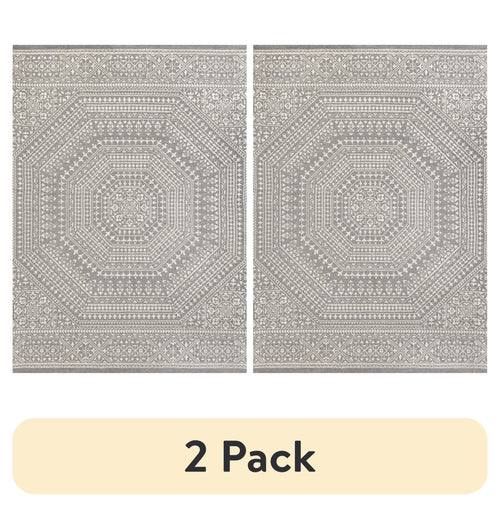 AVERO™ (2 pack) 7 x 10 Gray Medallion Outdoor Rug - AVERO™