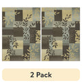 AVERO™ (2 pack) Traditional Leaf Block Gray Print Indoor Area Rug, 7' x 10' - AVERO™