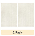 AVERO™ (2 pack) Traditional Solid Ivory Shag Indoor Area Rug, 5 ft x 7 ft - AVERO™