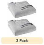 AVERO™ (2 pack) Cozy Knit Blanket, Light Grey, King - AVERO™