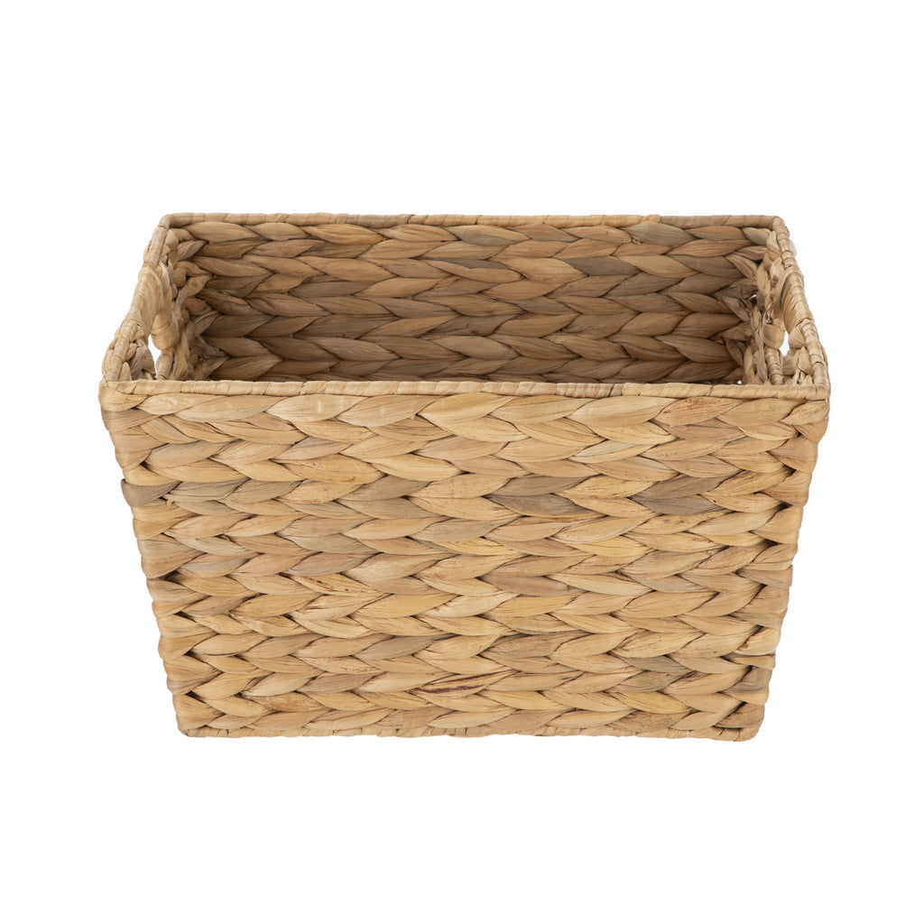 AVERO™ (2 pack) Large Water Hyacinth Decorative Storage Basket with Handles, 14 in x 11 in x 8.5 in - AVERO™