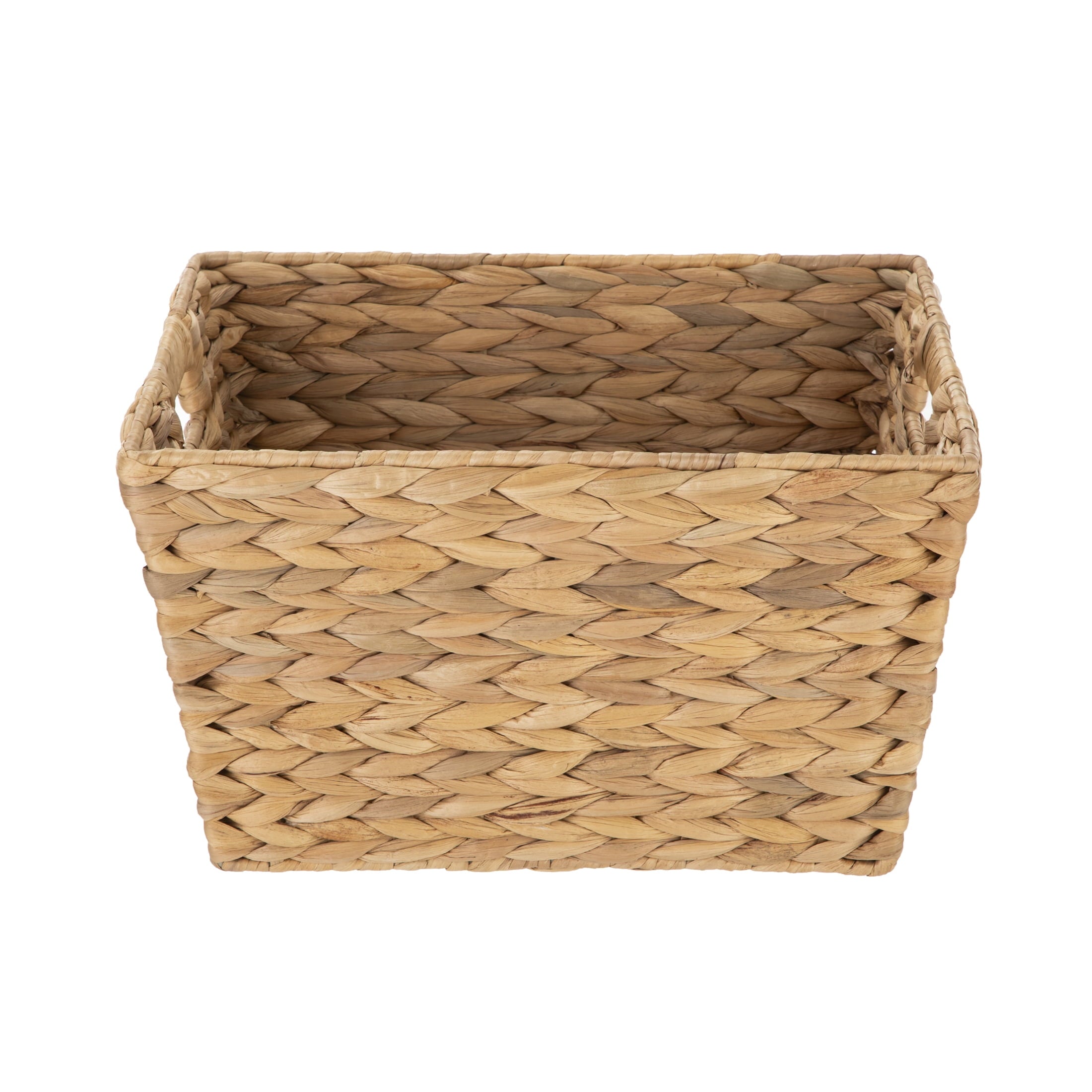 AVERO™ (2 pack) Large Water Hyacinth Decorative Storage Basket with Handles, 14 in x 11 in x 8.5 in - AVERO™