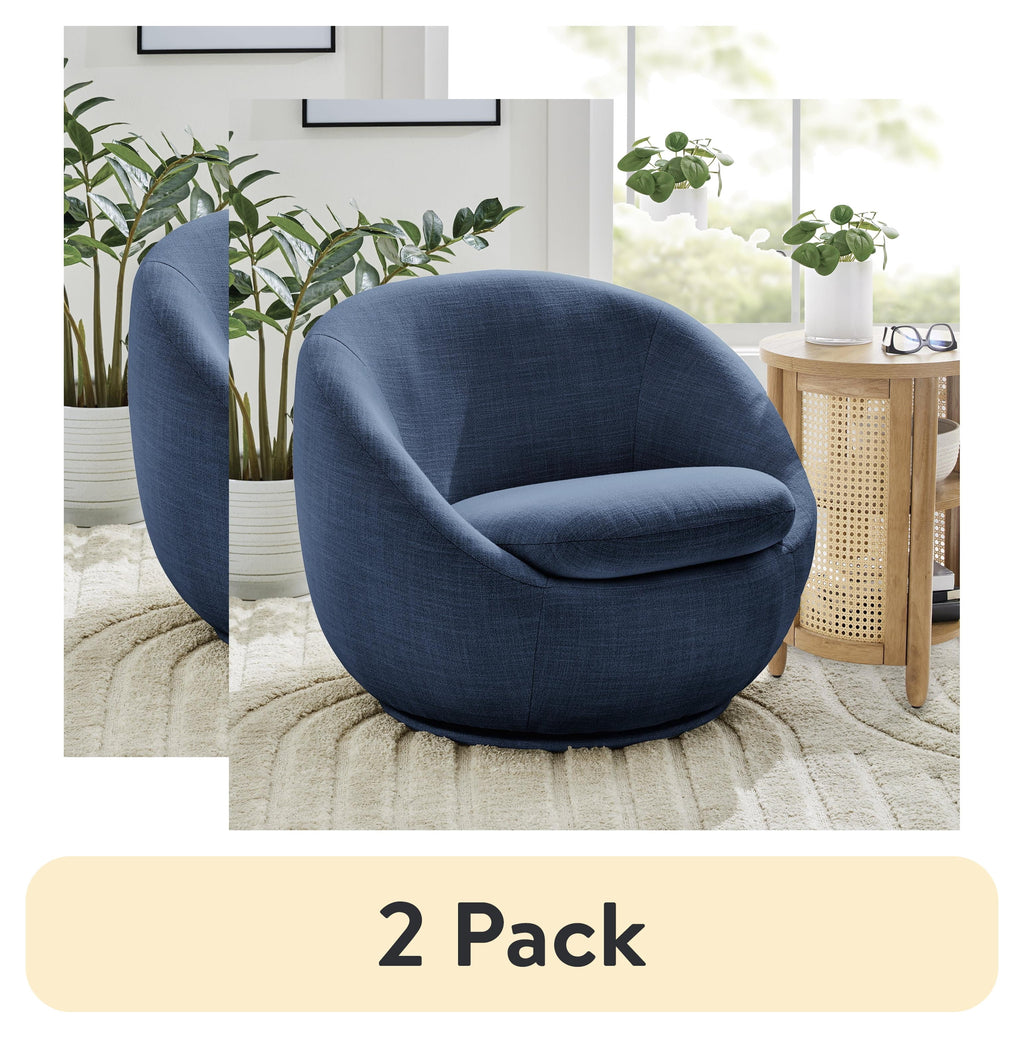 AVERO™ (2 pack) Mira Swivel Accent Chair, Indigo - AVERO™