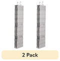AVERO™ (2 pack) Gray 10-Shelf Hanging Closet Organizer with Side Pockets - AVERO™