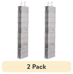 AVERO™ (2 pack) Gray 10-Shelf Hanging Closet Organizer with Side Pockets - AVERO™