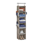 AVERO™ (4 pack) Gray Hanging Closet Organizer With 6 Shelves & Side Pockets - AVERO™