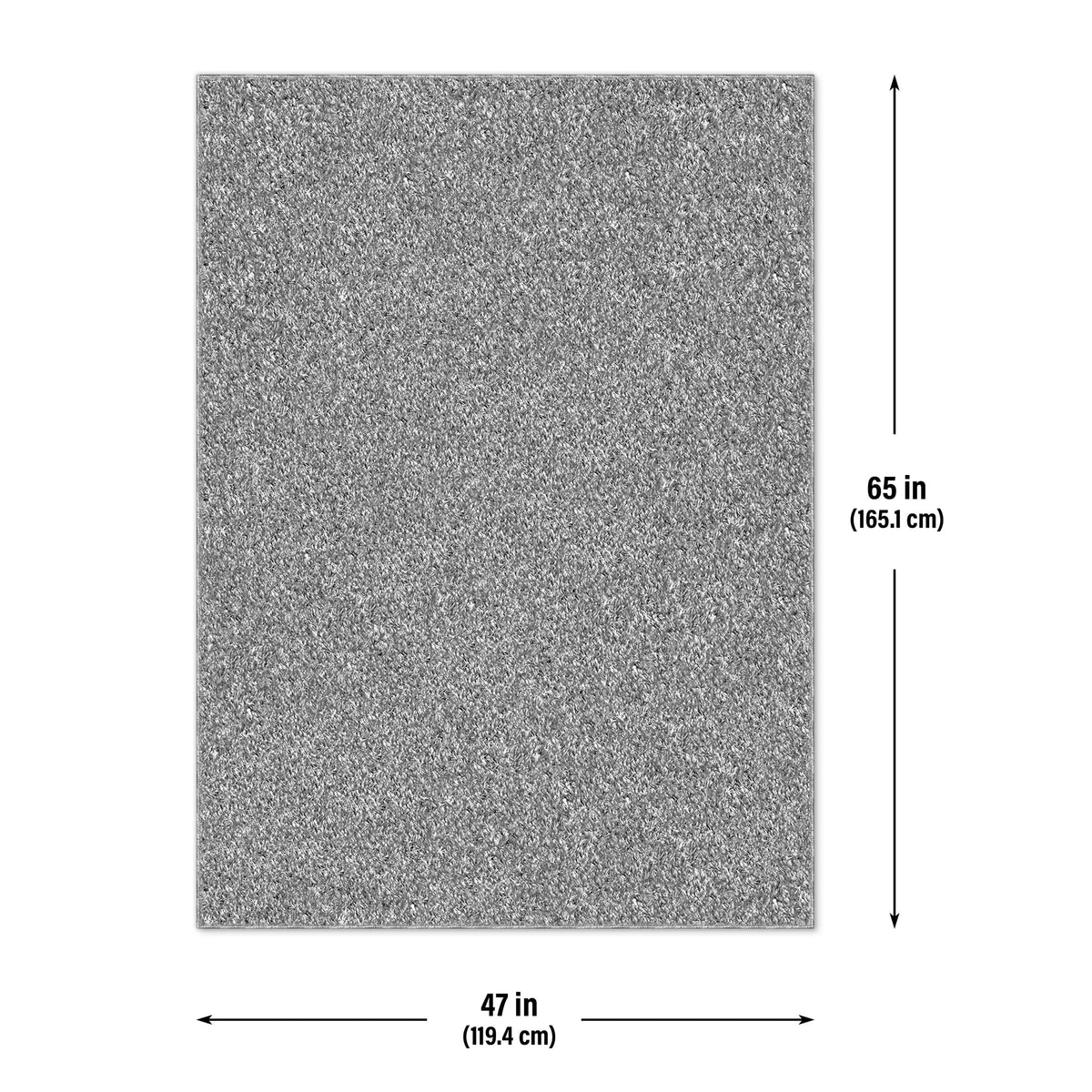 AVERO™ 47"x65" Gray Microfiber Plush Shag Area Rug Soft, Durable Indoor Rug for Living Room, Bedroom, or Dining Room - AVERO™