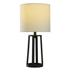 AVERO™ Modern Matte Black Table Lamp with Classic Drum Shade - AVERO™