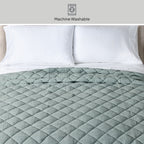 AVERO™ Diamond Gauze Quilt, Sage Green, Full/Queen - AVERO™
