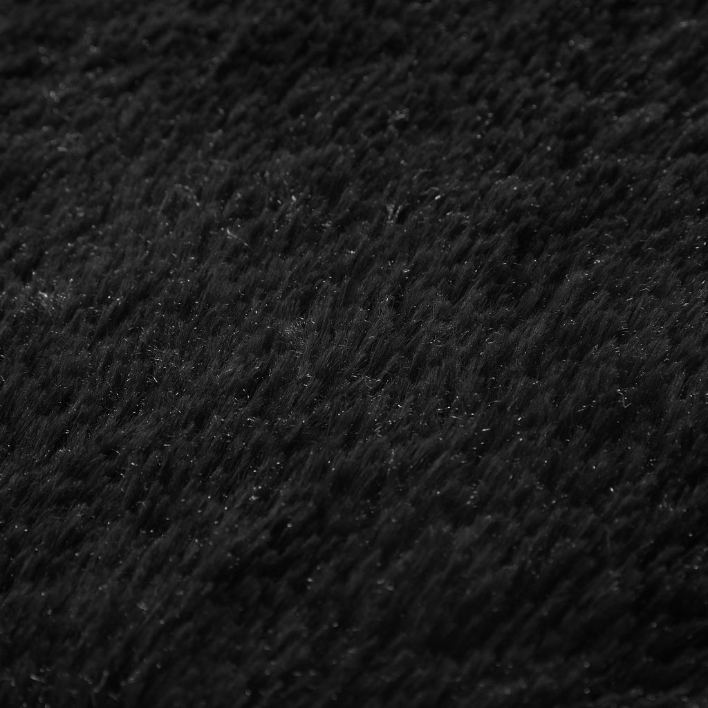 AVERO™ Cushion Shag Bedroom Rug For Adults, Black, 4'x6' - AVERO™