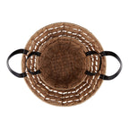 AVERO™ 2-Pack Round Decorative Storage Baskets with Faux Leather Handles, Natural, 14.5 in x 16.5 in - AVERO™