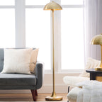 AVERO™ 62" Modern Pull-chain Brass Floor Lamp with Brass Dome Shade - AVERO™