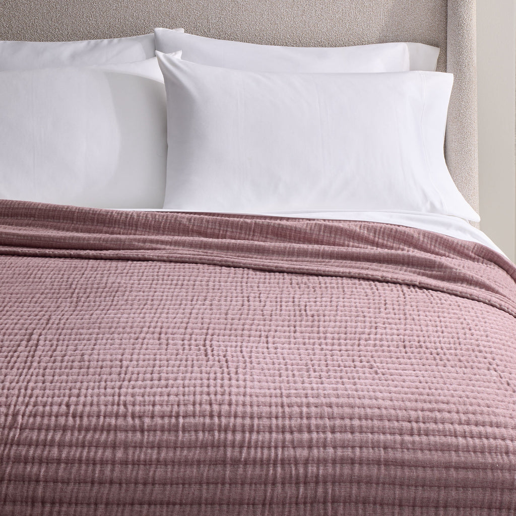 AVERO™ Chenille Gauze Bed Blanket, Violet Gem, King Size, 90 x 108 in - AVERO™