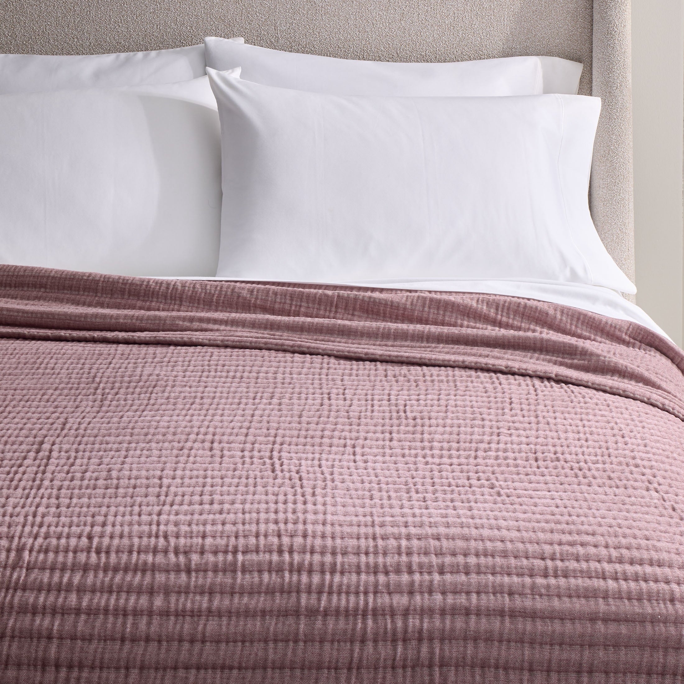 AVERO™ Chenille Gauze Bed Blanket, Violet Gem, King Size, 90 x 108 in - AVERO™