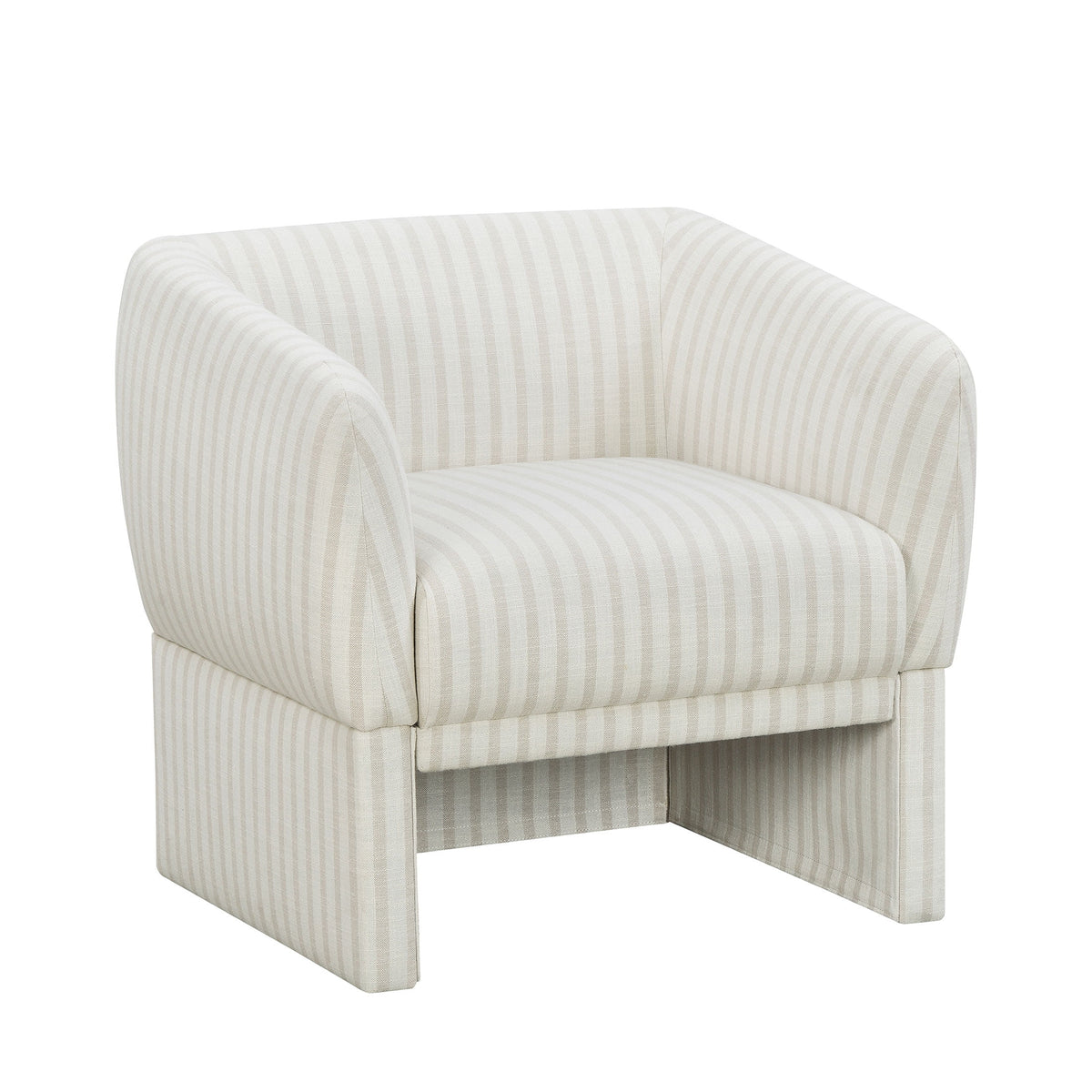AVERO™ Beautiful Small Space Accent Chair , Beige and White Linen - AVERO™