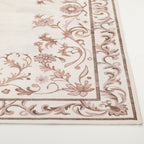 AVERO™ Tan Floral Faux Fur Indoor Area Rug, 4 ft x 5 ft 6 in - AVERO™