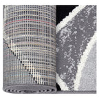 AVERO™ Block Polypropylene Rug, 4'11" x 7', Black - AVERO™
