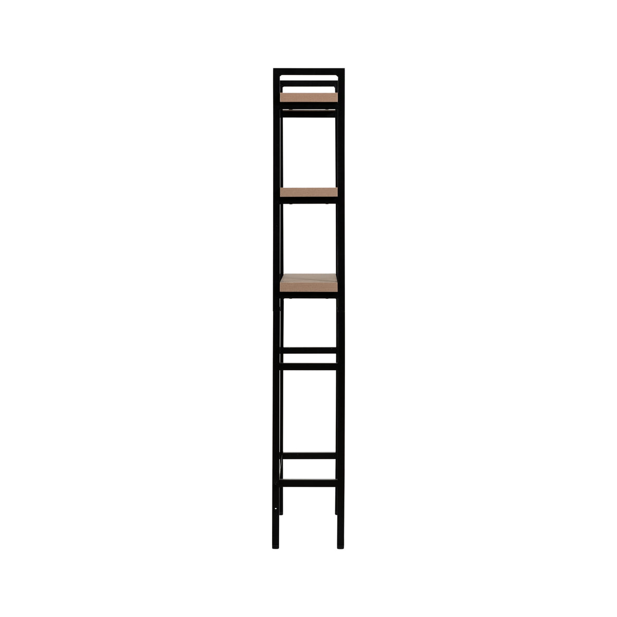 AVERO™ Jace 3-Shelf Over-the-Toilet Storage Shelf, Black Frame with Oak Shelves - AVERO™