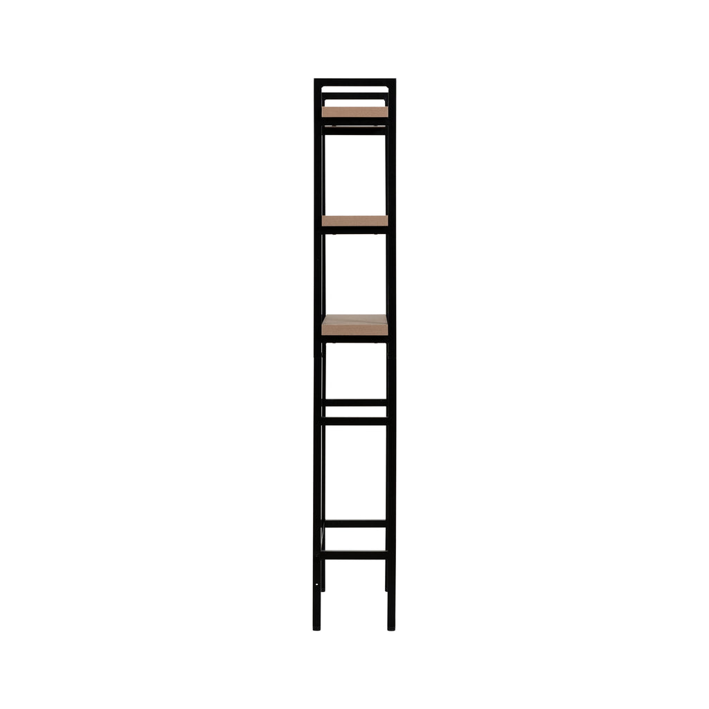 AVERO™ Jace 3-Shelf over-the-Toilet Storage Shelf with Black Frame and Oak Shelves - AVERO™