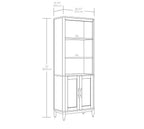 AVERO™ Springwood Bookcase with Doors, Light Honey Finish - AVERO™