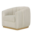 AVERO™ Lillian Accent Swivel Chair, Cream Linen - AVERO™
