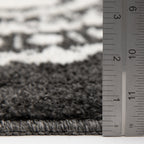 AVERO™ 9'X12' Charcoal Gray Medallion Shag Indoor Area Rug - AVERO™