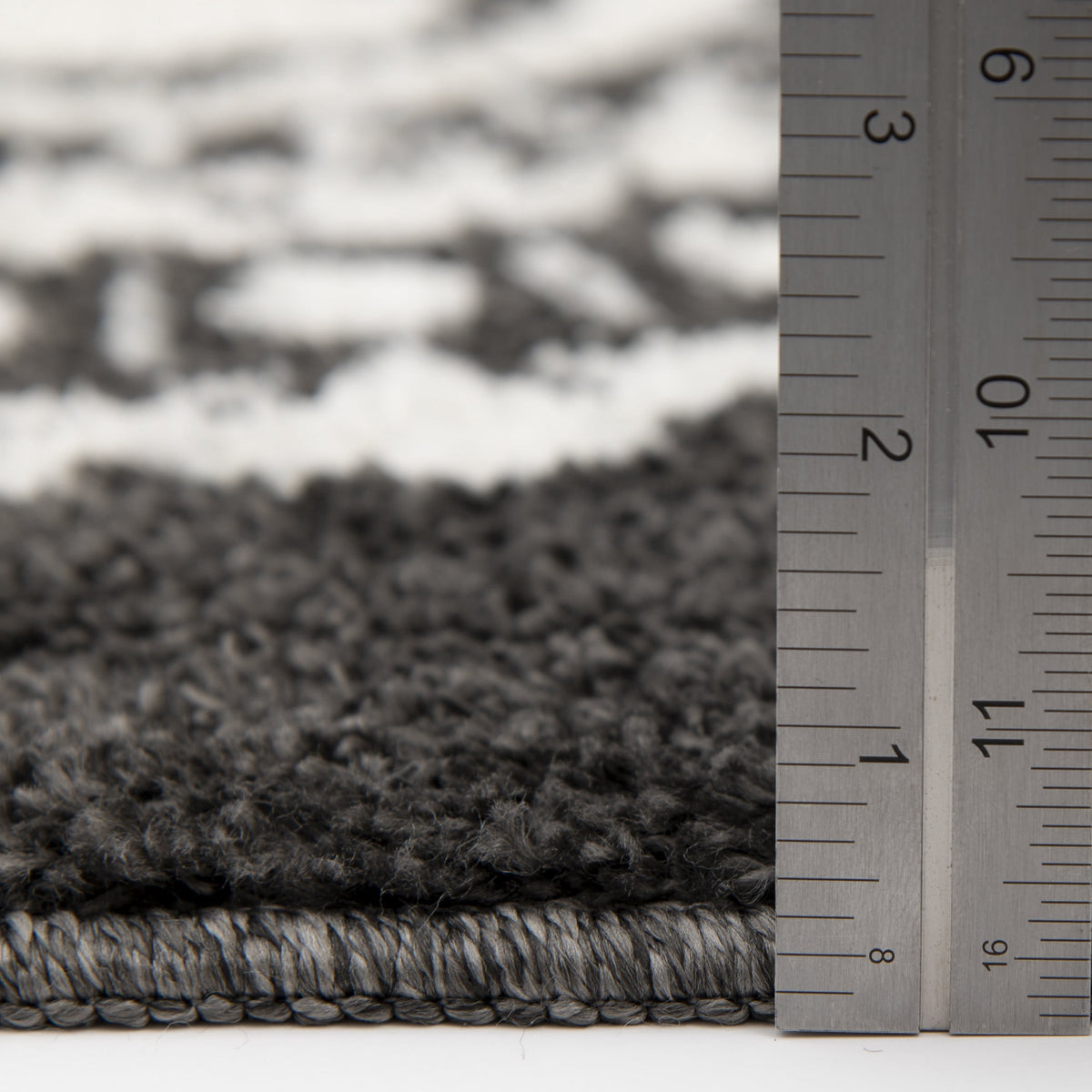 AVERO™ 9'X12' Charcoal Gray Medallion Shag Indoor Area Rug - AVERO™