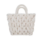 AVERO™ (2 pack) Medium White Woven Rope Decorative Storage Basket with Handles, 14.3 in x 11 in x 9 in - AVERO™