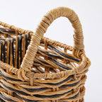 AVERO™ (2 Pack) Better Homes Gardens Beige Black Resin Rattan Oval Utensil Caddy with Metal Frame - AVERO™