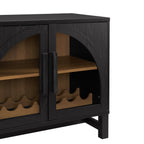 AVERO™ Juliet Arch Door Kitchen Console, Black Finish - AVERO™