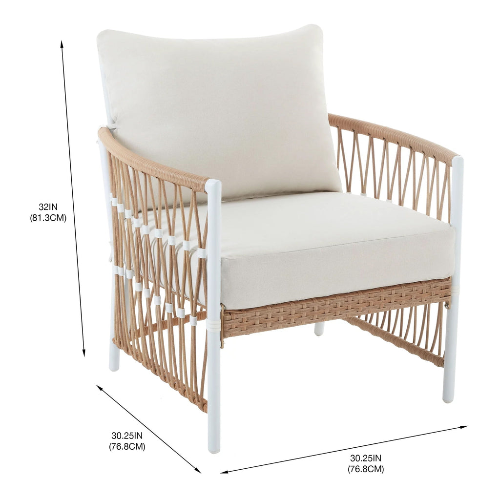 AVERO™ Lilah 2-Pack Outdoor Wicker Lounge Chairs, White - AVERO™